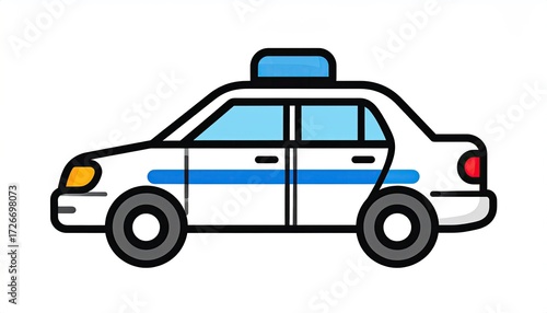 Cartoon police car side view (1)