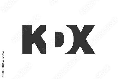 KDX logo design. Initial letter K D X bold font style for tech startups, consulting, corporate branding. Creative company name, headlines typography identity, trendy logotype.