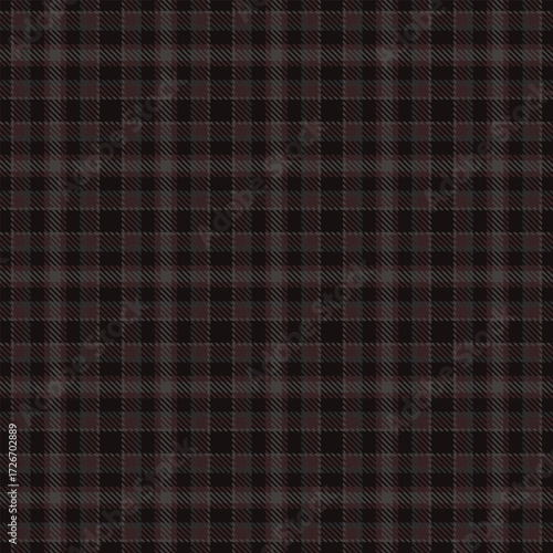 Classic dark plaid pattern. Seamless tartan design perfect for backgrounds, textiles, or graphic design. Adds a timeless, versatile touch.