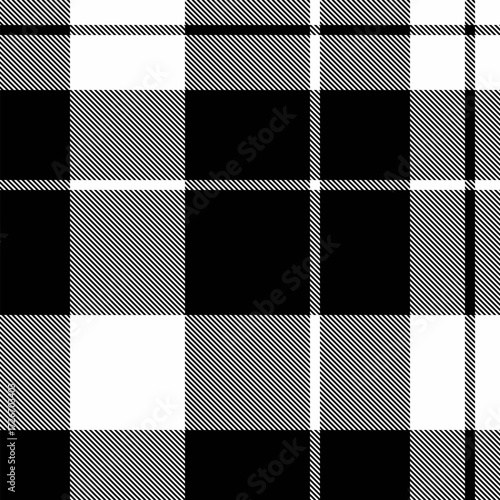Photos Classic black and white tartan plaid pattern