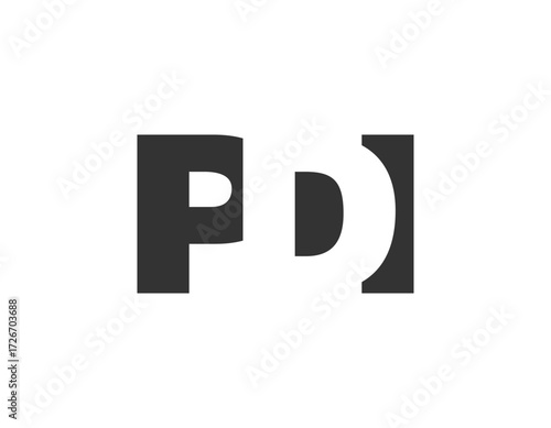 PDI logo design. Initial letter P D I bold font style for tech startups, consulting, corporate branding. Creative company name, headlines typography identity, trendy logotype.
