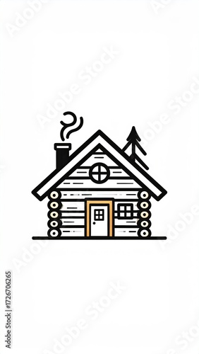 Simple cabin illustration