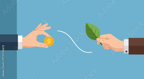 hand holding a plant