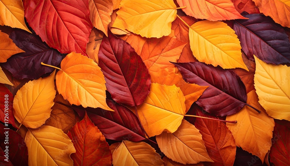 Obraz premium Autumn leaves, vibrant colors