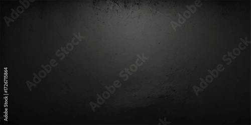 Black, old grunge texture wall background with a dark concrete pattern