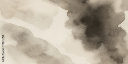 White clouds floating in a blue sky with light and fog atmosphere