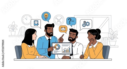 Business Team Brainstorming.