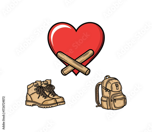 Embark on your next adventure with heartfelt passion, equipped with sturdy hiking boots and a reliable backpack for unforgettable journeys of discovery and exploration.