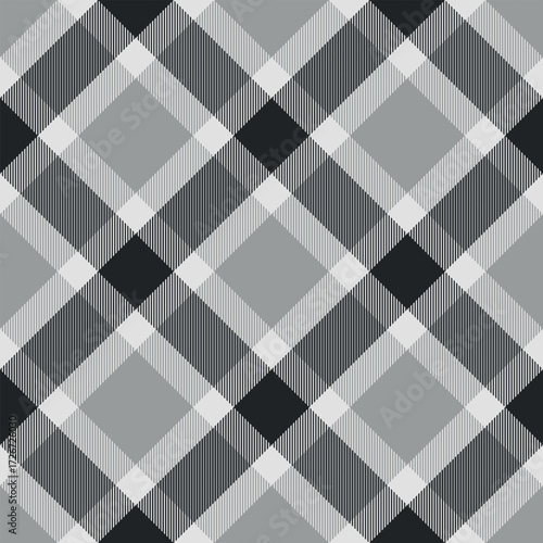 Checkered design for prints. Seamless gray,white color check pattern.Repeating patern plaid.  Repeated tartan fabric.Ekose texture. Madras flannel.Vector scottish fabriс.Checker line.Stripe gingham