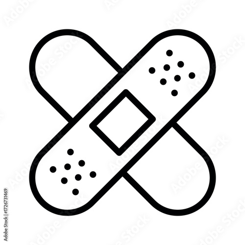 Bandage Icon – First Aid and Medical Treatment Symbol