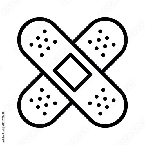 Bandage Icon – First Aid and Medical Treatment Symbol