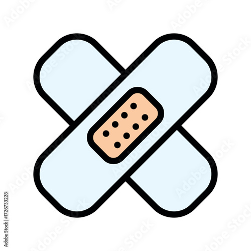 Bandage Icon – First Aid and Medical Treatment Symbol