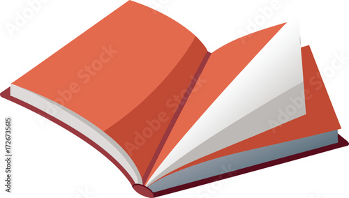 Open softcover notebook mockup with folded pages vector illustration scalable eps