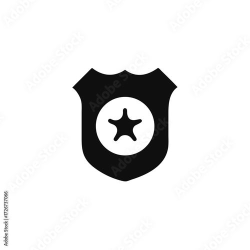 police badge vector icon Illustration