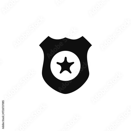 police badge vector icon Illustration
