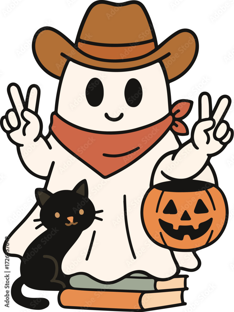 Fototapeta premium halloween cartoon characters