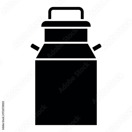 Vector Milk Can Icon – Farming and Agriculture Flat Style