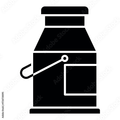 Vector Milk Can Icon – Farming and Agriculture Flat Style