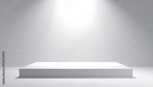 Wallpaper Mural White Platform Stage Against a Light Gray Background for Presentation Torontodigital.ca