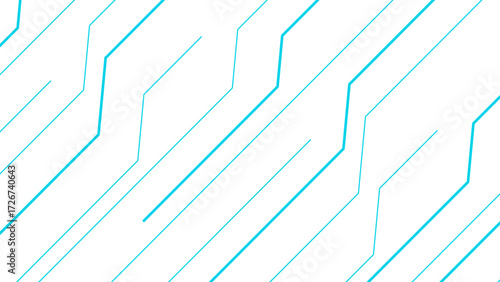 Abstract futuristic background with thin cyan circuit-like lines. Sense of connectivity and digital flow, resembling high-tech circuitry or data pathways. Clarity, and modern digital aesthetics
