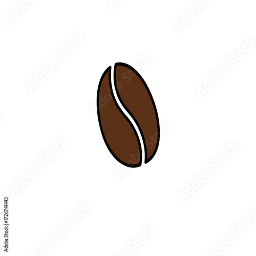 Simple vector illustration of coffee beans. Clean minimal design suitable for café branding, packaging, and coffee themed graphics.