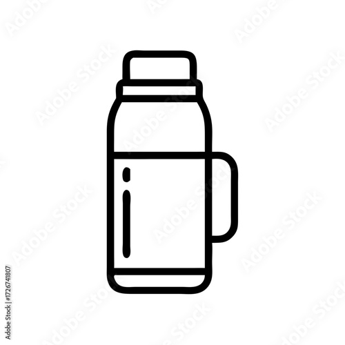 Thermos bottle with handle for outdoor activities and camping life  