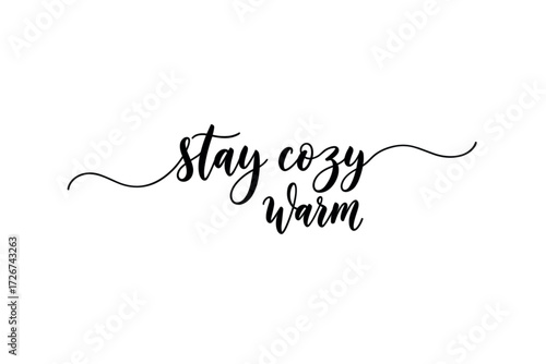 Cozy winter moments home typography warm atmosphere comfort and style. Vector illustration