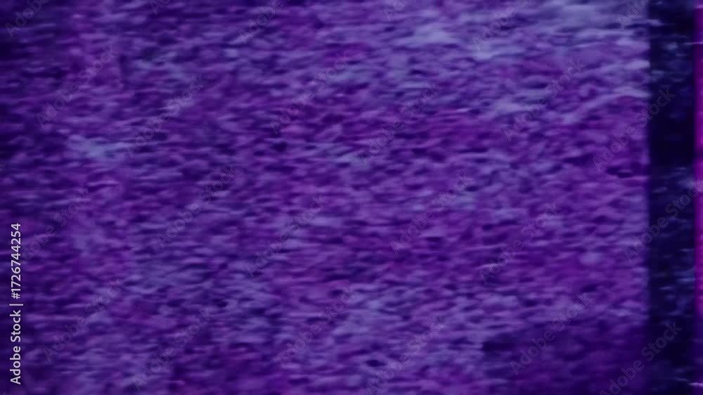 Dynamic purple and blue TV static noise with glitch effects and ...