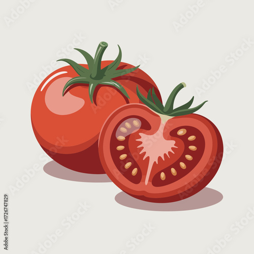 tomato on a white background
