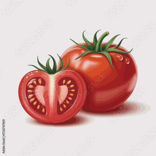 tomato on a white background