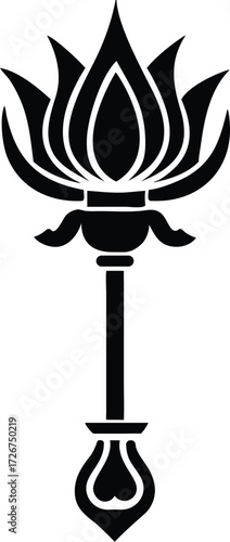 Ancient Egyptian Golden Lamp Decoration