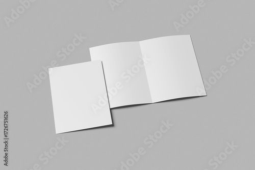 A4 Bifold Broshure Mockup