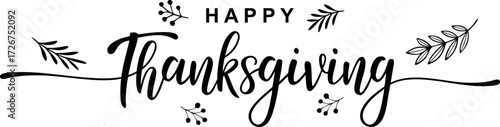 Thanksgiving typography vector design element