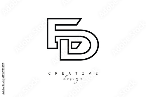 ED Creative Monogram Logo Design - Minimalist Typography Design Concept