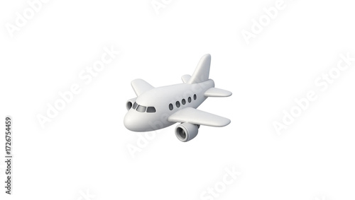 3D airplane vector, plane vector, aeroplane vector, White aeroplane 