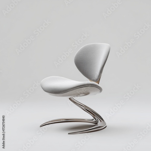 Sleek Modern Chair Design: The image showcases a modern chair design, which is minimalist. The ergonomic chair is an exemplar of furniture design. It is an icon for minimalist furniture for homes.