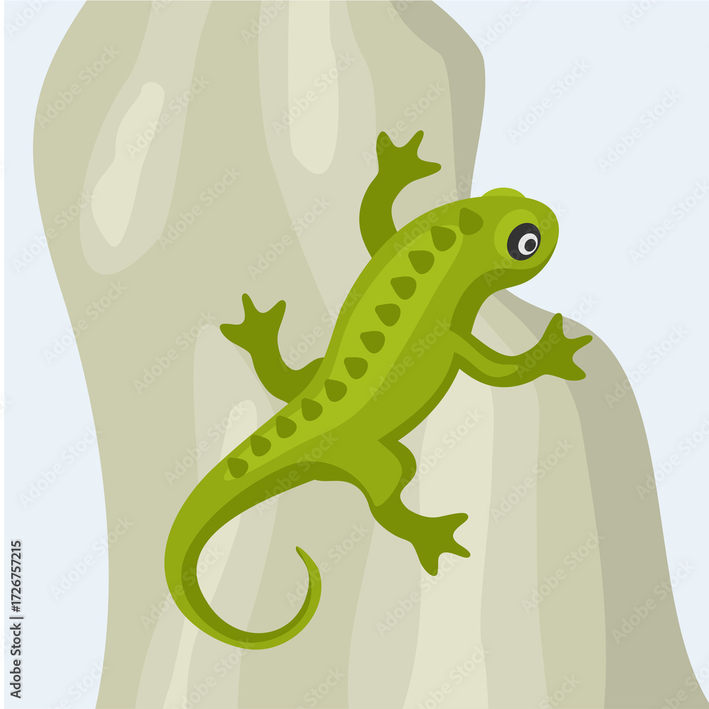 Fototapeta premium cartoon crocodile with a smile