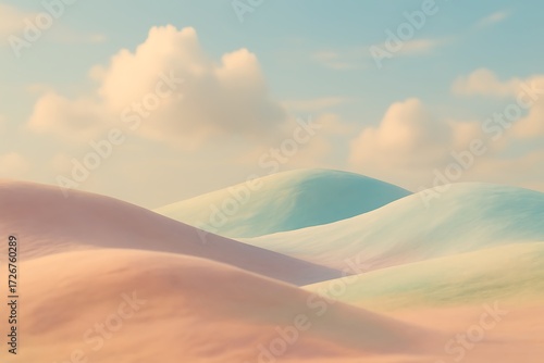 Wallpaper Mural Abstract Pastel Hills and Sky Dream Landscape Torontodigital.ca