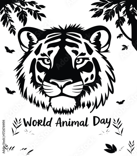 Tiger Illustration for World Animal Day 