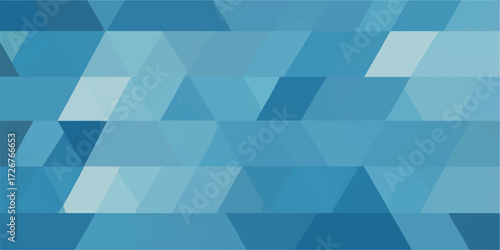 An abstract blue geometric vector pattern with triangle and square shapes for a modern business design template or wallpaper