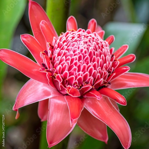Close-up of a vibrant red flower (2)
