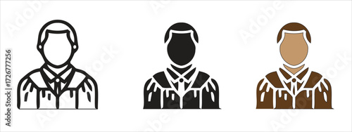 Lawyer Avatar Icon Set. Illustration.