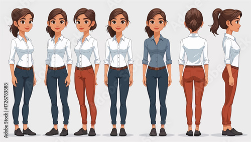 Young casual business woman