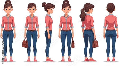 Young casual business woman