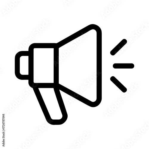 Loudspeaker Icon Representing Public Announcement