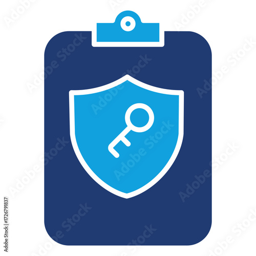 Policy Flat Blue Icon