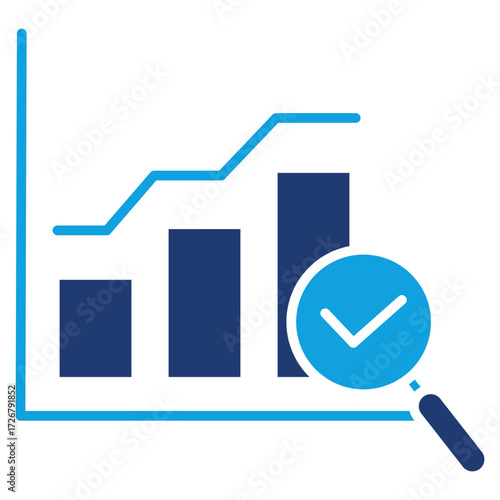 Benchmark Flat Blue Icon