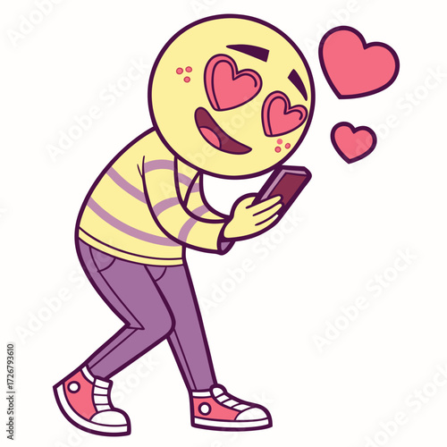 Heart Eyes Emoji – Love Expression in 3D Cartoon Style