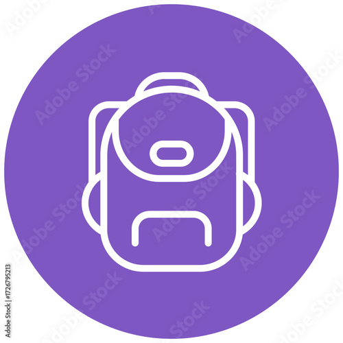 Bagpack line icon style
