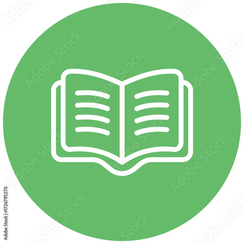 Book line icon style